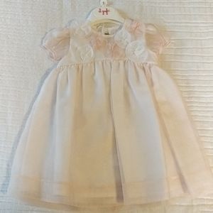 NWT il gufo pale pink and ivory dress